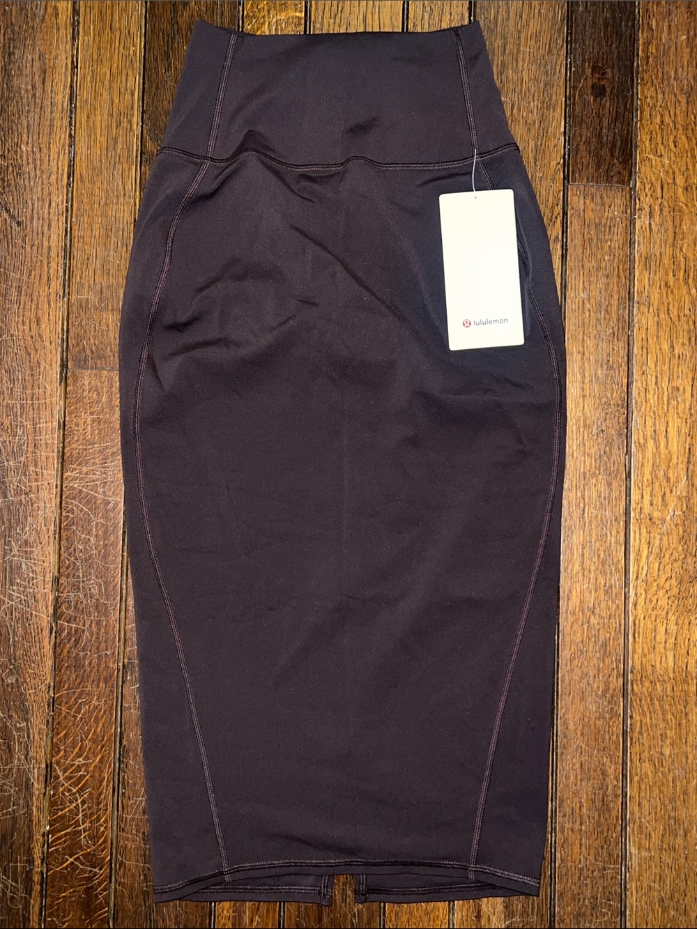 Lululemon Espresso Brown Slim Fit High Rise Midi Skirt Size 4 New With Tags NWT